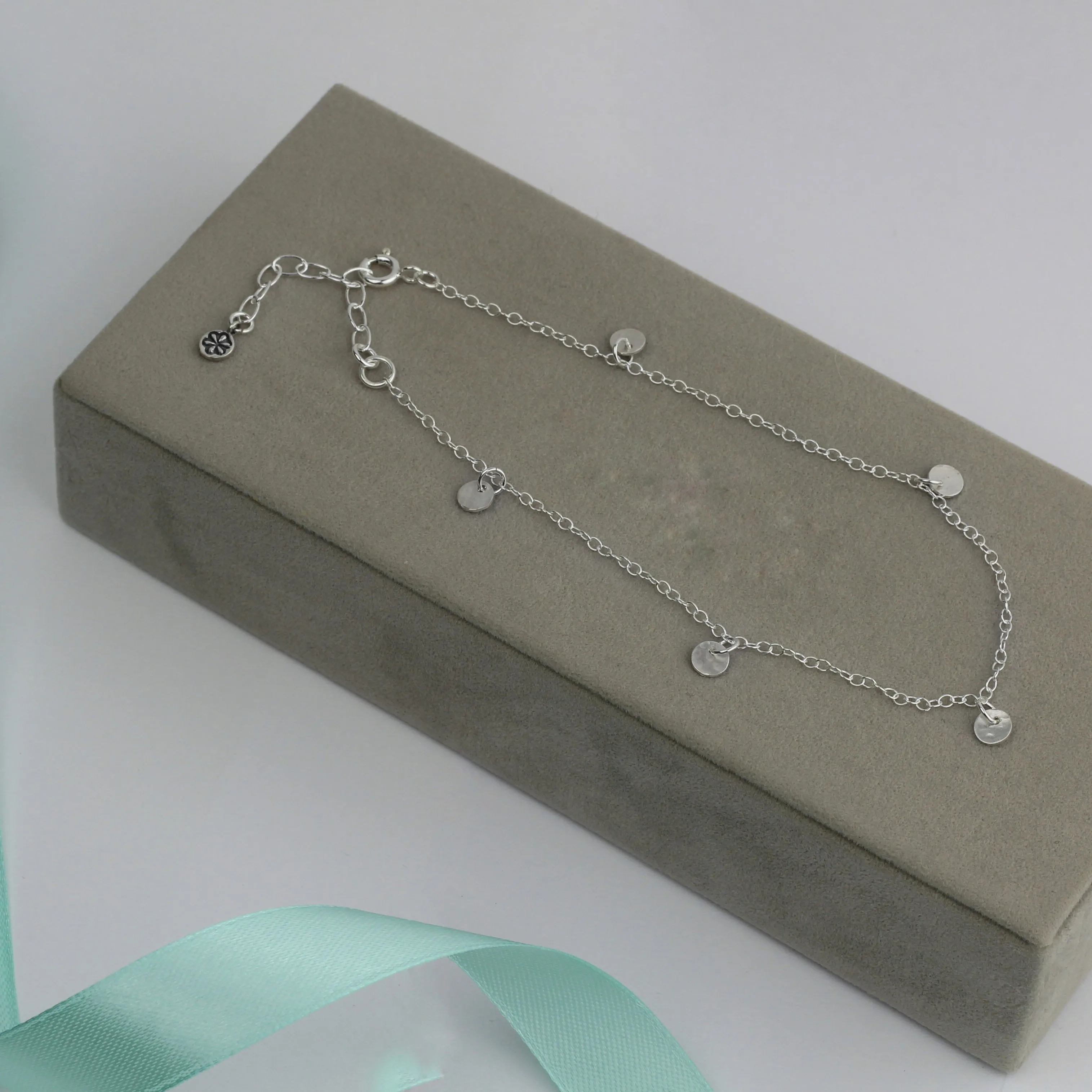 Hammered Discs Coin Anklet