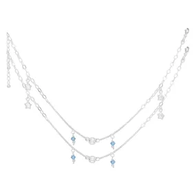 I Juels ; Live The Emotions 925 Sterling Silver Anklets For Women (silver, White)