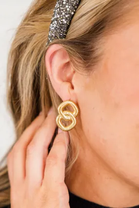 In My Heart Earrings, Gold