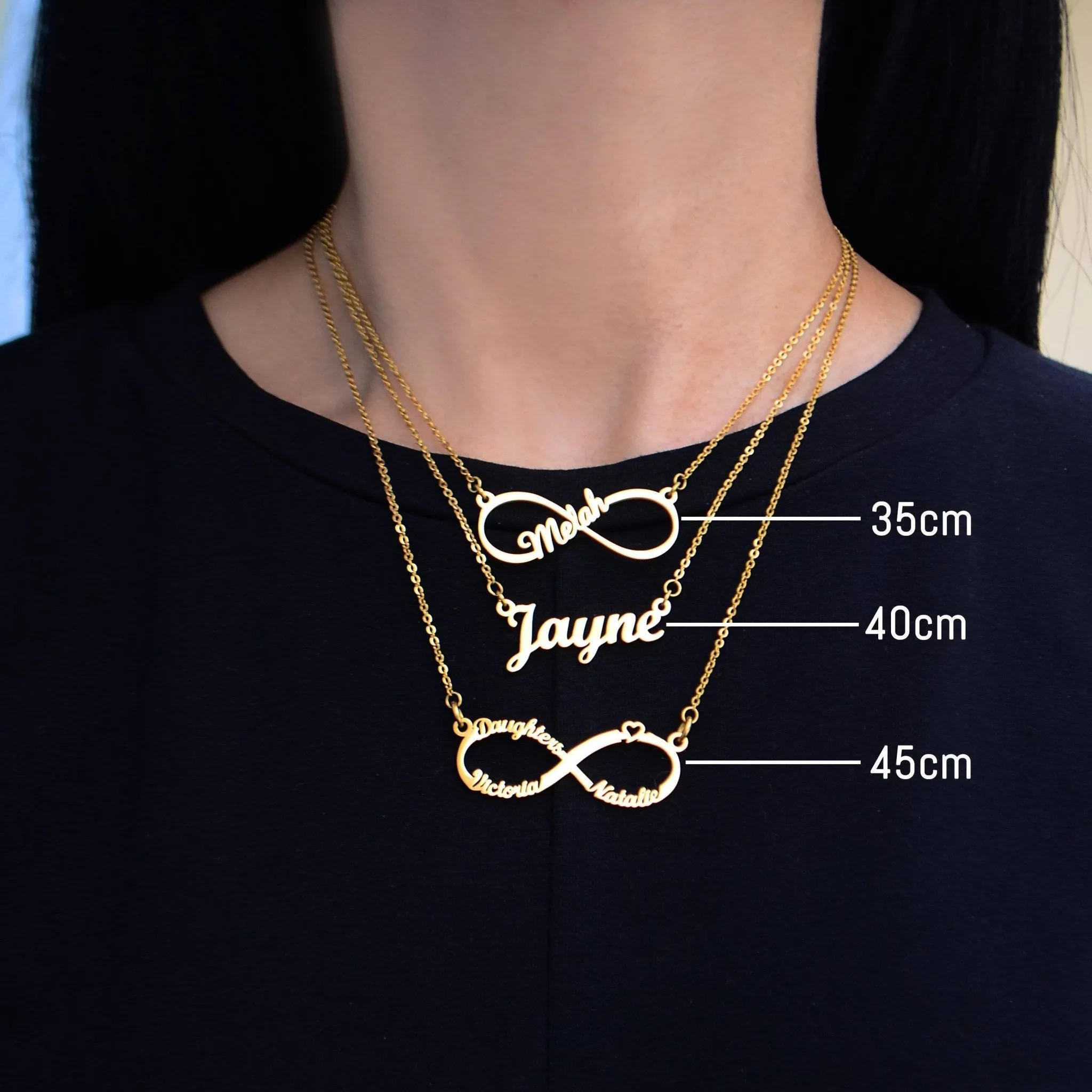 Infinity X Infinity Name Necklace (Birthstones Optional)