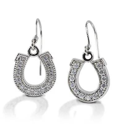 Kelly Herd Horseshoe Dangle Earrings