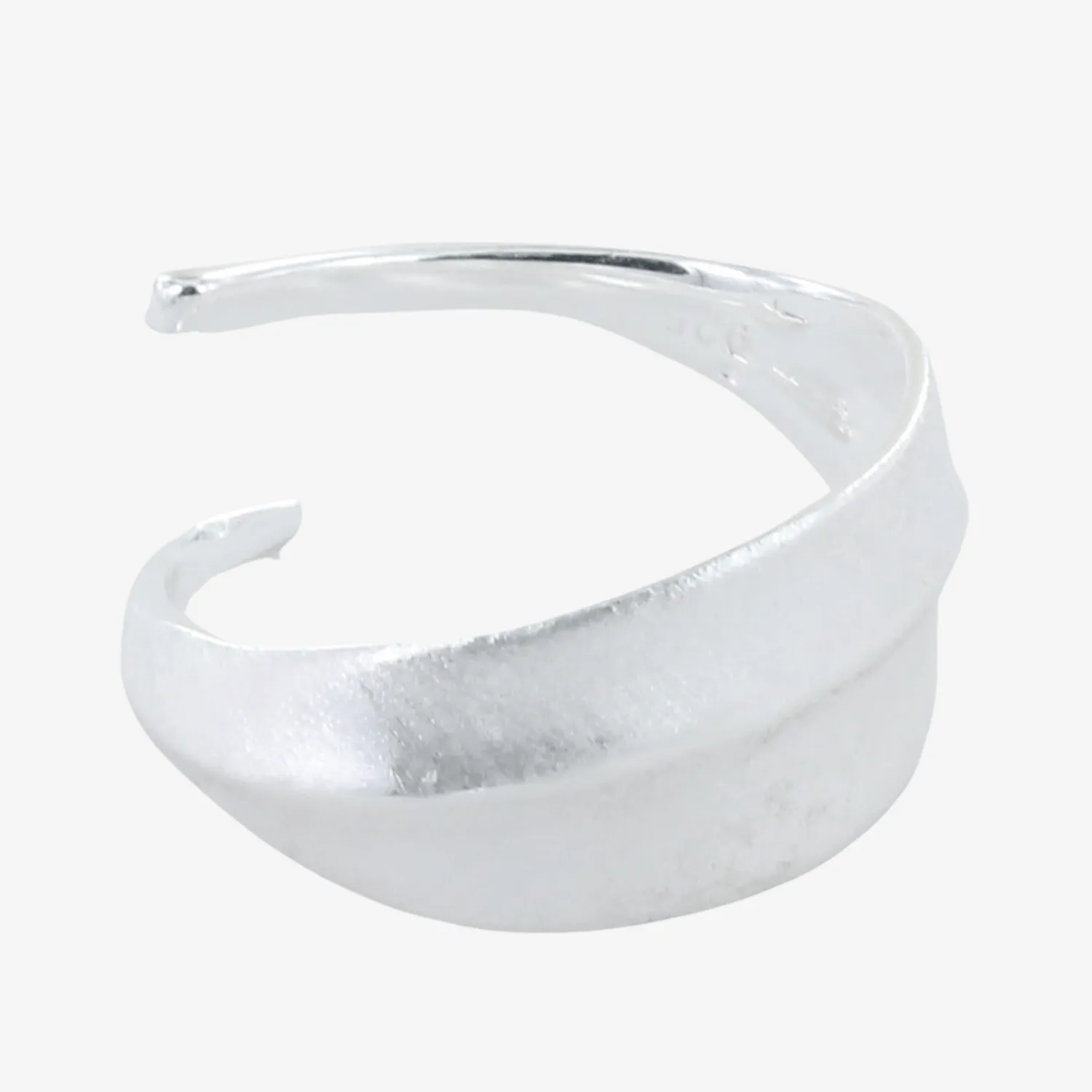 Linear Leaf Sterling Silver Ring