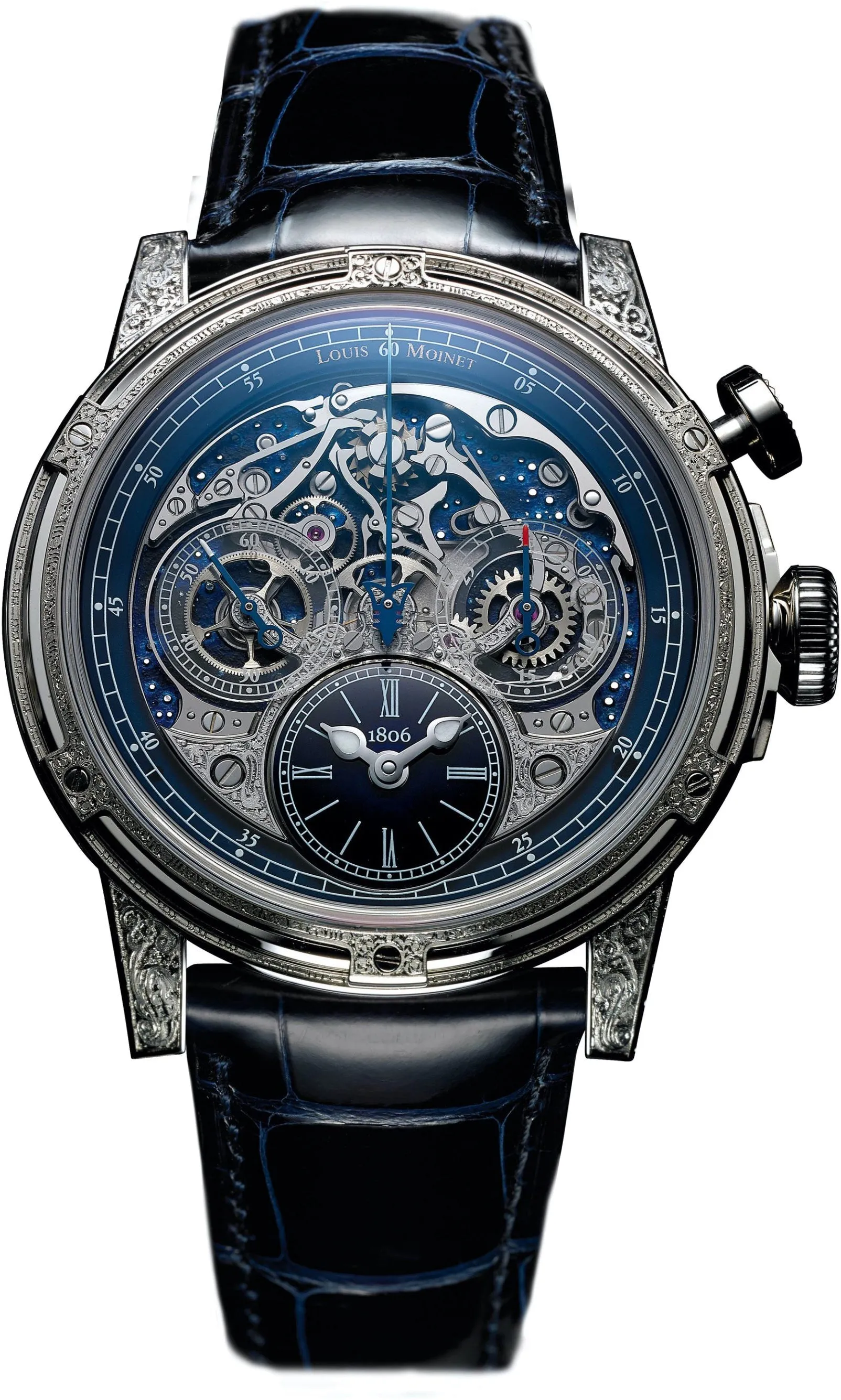 LM Watch MemORSSRed Eclipse White Gold Hand Engraved Limited Edition