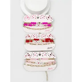 Love Heart Valentine Bracelet Stack
