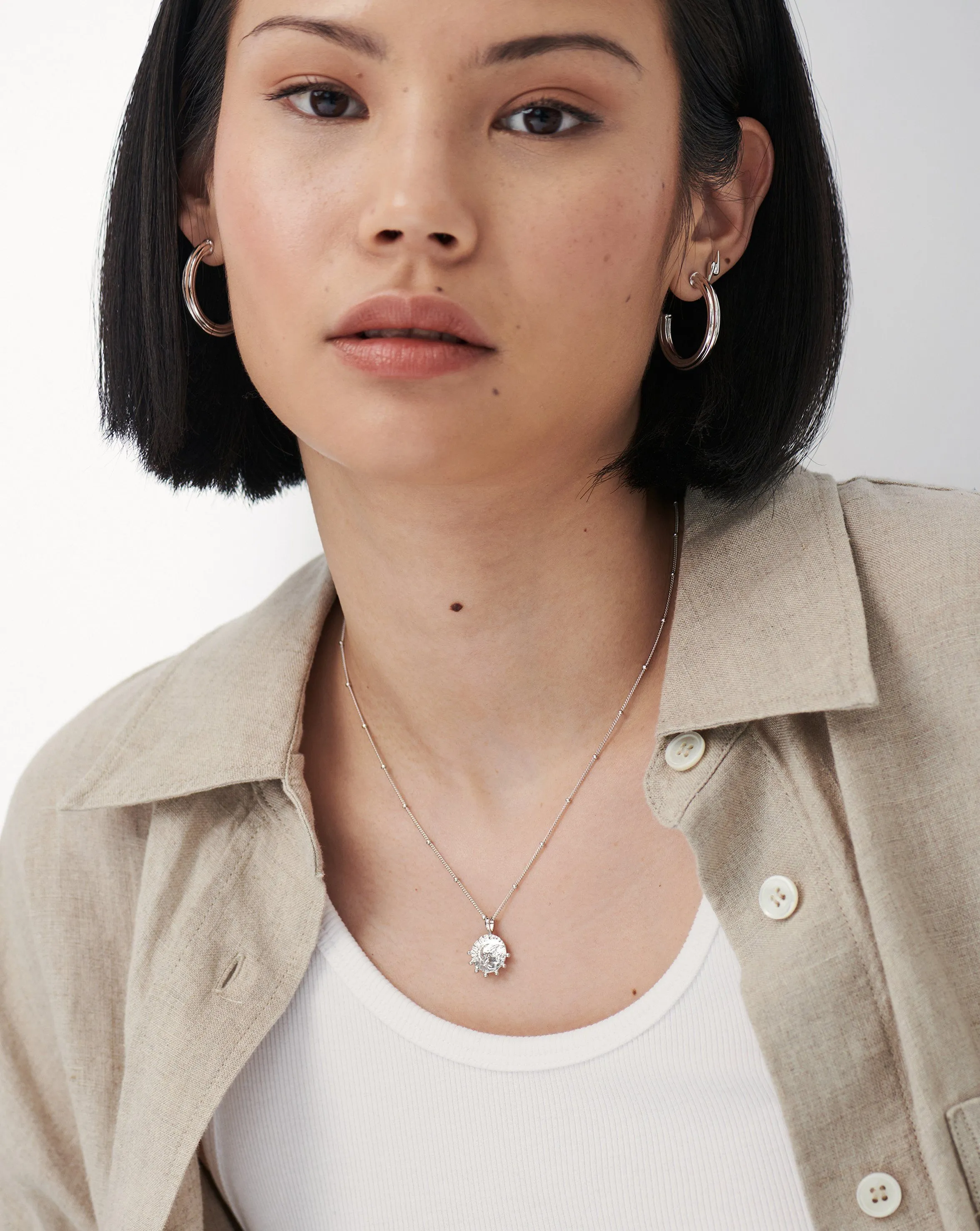 Lucy Williams Mini Beaded Coin Necklace