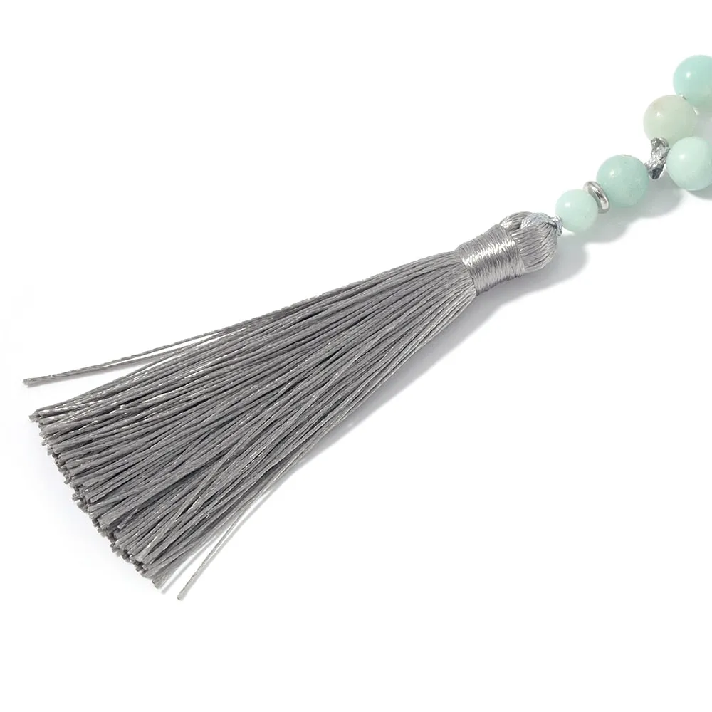Map Stone  Tianhe Stone Beaded Knotted Necklace