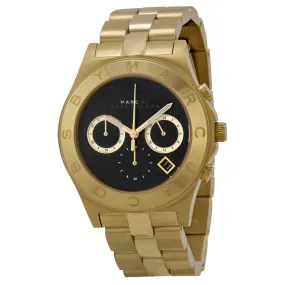 Marc By Marc Jacobs Blade Black Dial Gold Tone Ladies Watch MBM3309