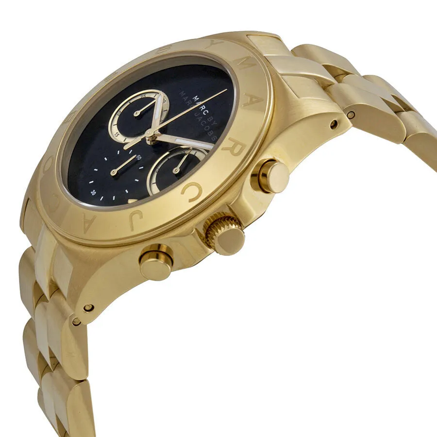 Marc By Marc Jacobs Blade Black Dial Gold Tone Ladies Watch MBM3309