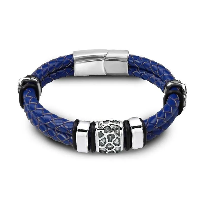 Men's Genuine Braided Leather Bracelets