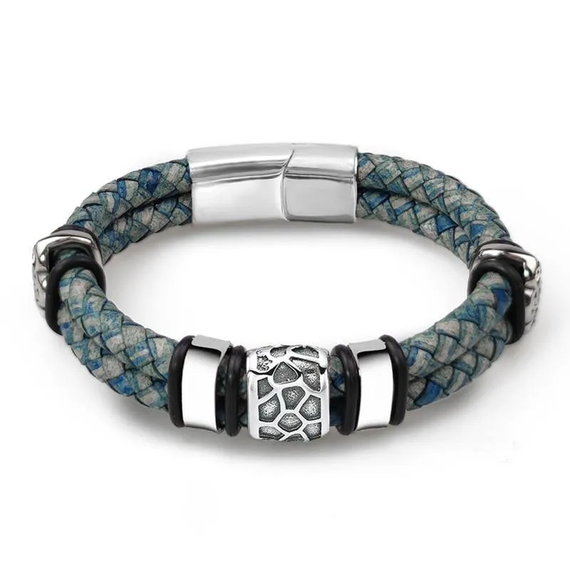 Men's Genuine Braided Leather Bracelets