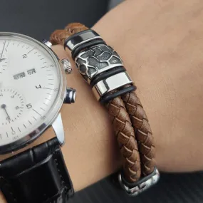 Men's Genuine Braided Leather Bracelets