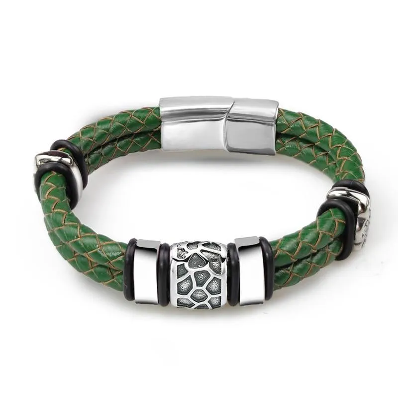 Men's Genuine Braided Leather Bracelets