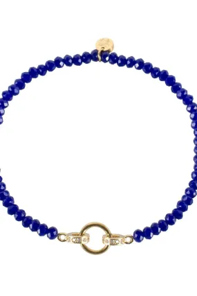 MIKHAEL BEADED BRACELET WITH PAVE GOLD DETAILS
