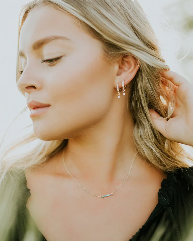 Moonstone Bar Necklace - June
