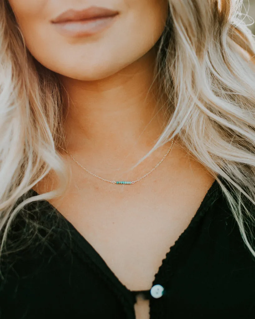 Moonstone Bar Necklace - June