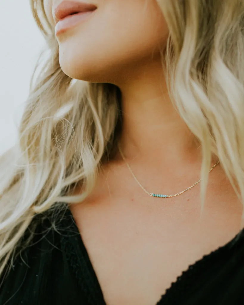 Moonstone Bar Necklace - June