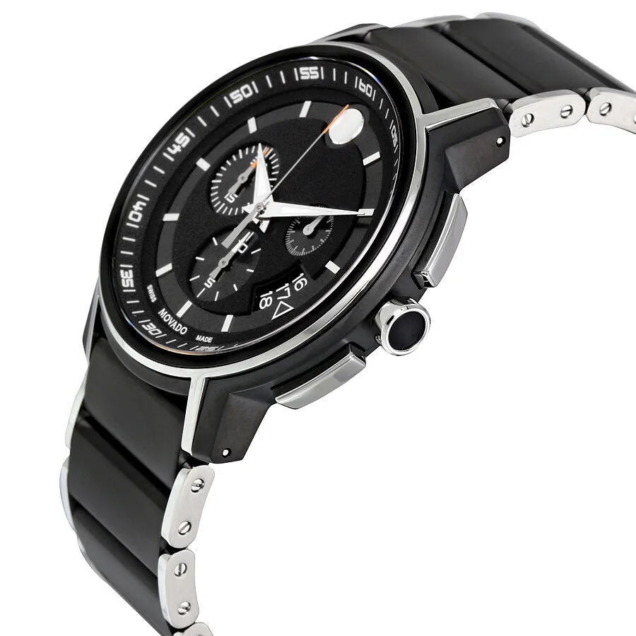 Movado Strato Chronograph Black Dial Men's Watch 0607006