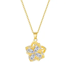 NEHZUS Hip-hop Collarbone Chain Fashion Minimalist Trendy New Flower Zirconia Necklace
