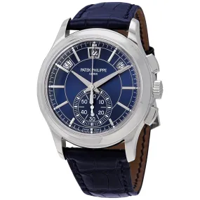 Patek Philippe Complications Blue Dial Annual Calendar Platinum Men's Watch 5905P-001
