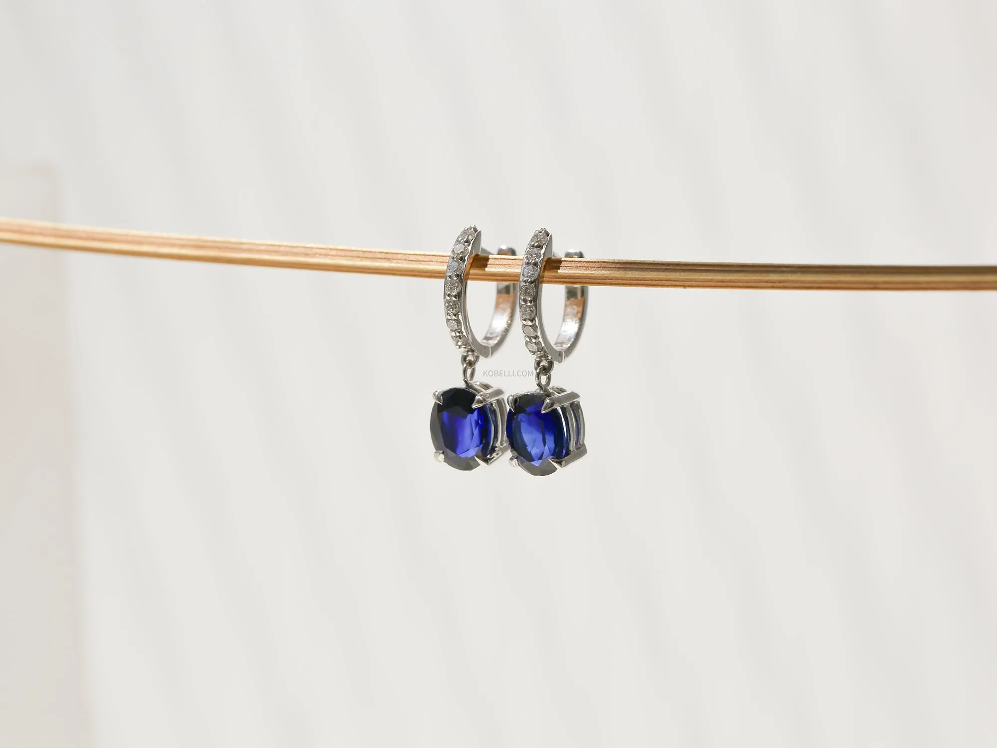 Pendant Mini Hoops - Sapphire