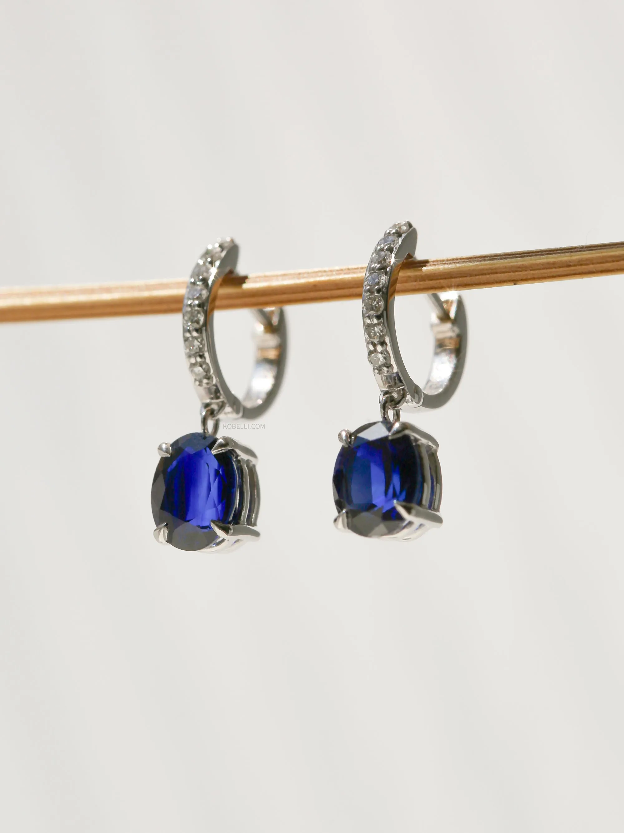 Pendant Mini Hoops - Sapphire