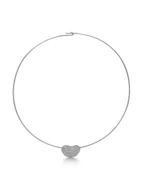 Platinum bean design pendant