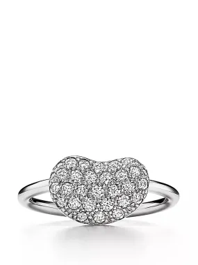 Platinum bean design ring
