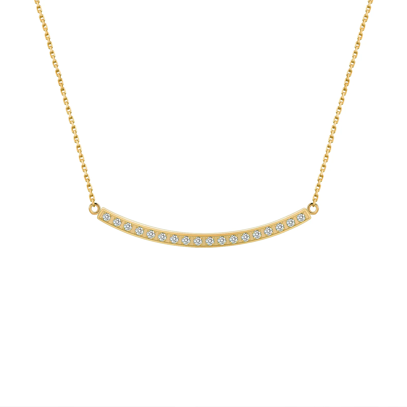 PT324W B.Tiff Mini "Smile" Adjustable Pendant Necklace