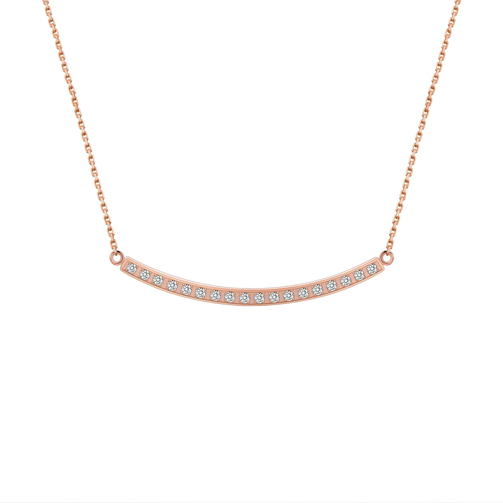 PT324W B.Tiff Mini "Smile" Adjustable Pendant Necklace