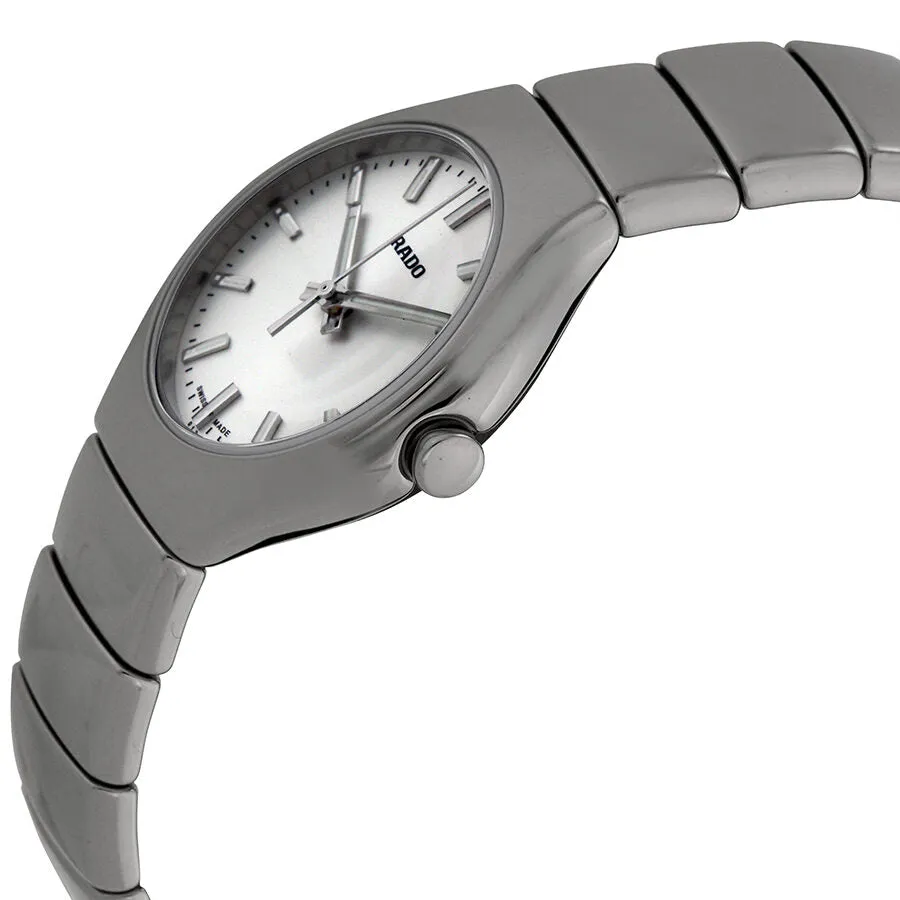 Rado True Silver Dial Platinum-Tone Ceramic Ladies Watch R27656122