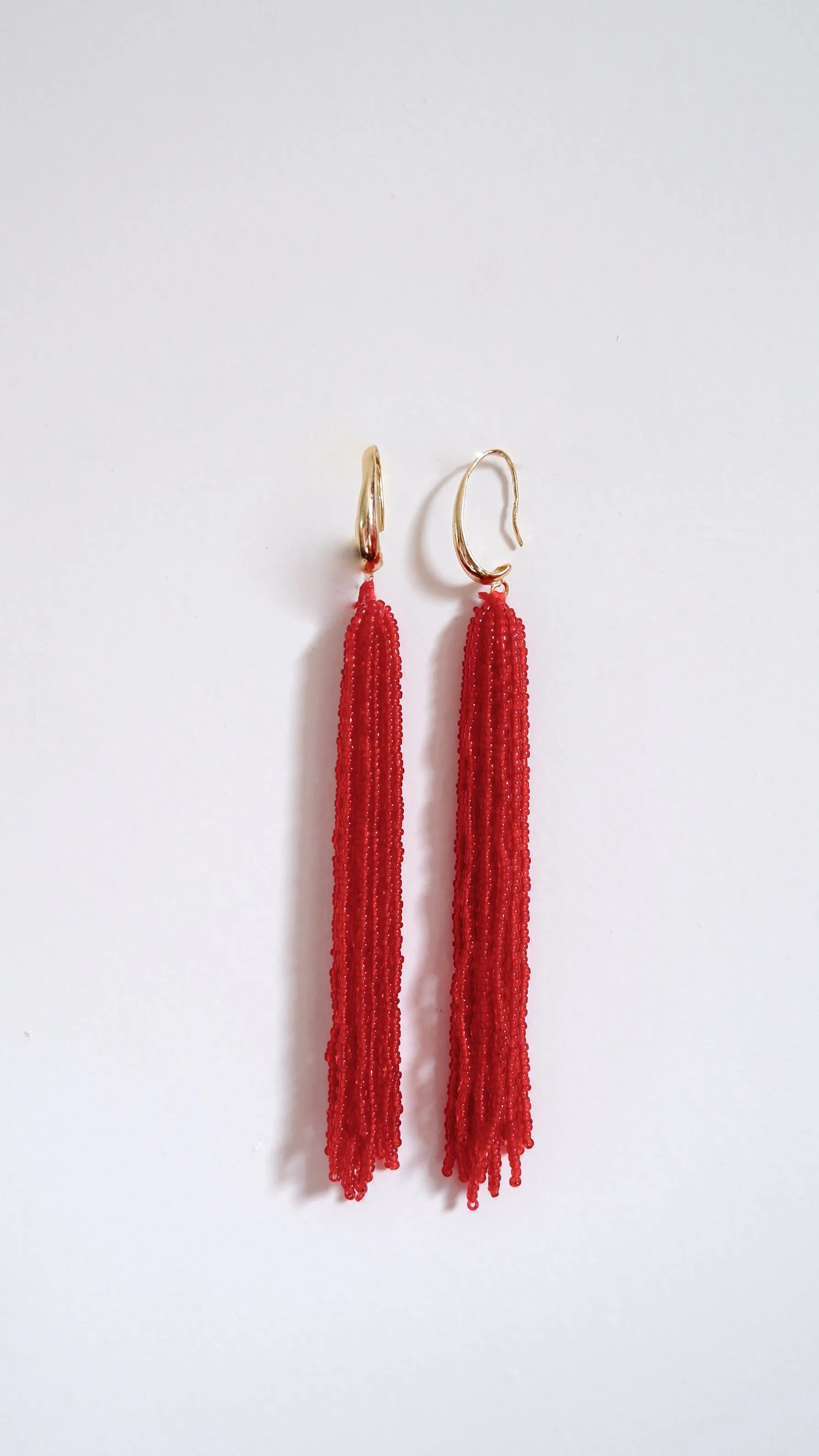Red Chandelier Earrings