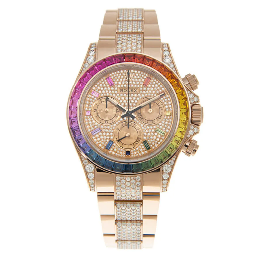 Rolex Cosmograph Daytona Chronograph Automatic Rainbow Pave Watch 116595RBOW-0002
