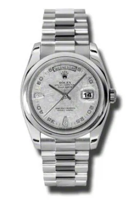 Rolex Day-Date Meteorite Dial Platinum President Automatic Ladies Watch 118206MTDP