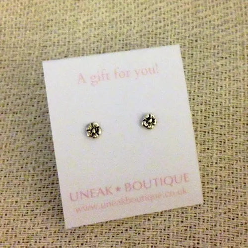 Silver Flower Stud Earrings