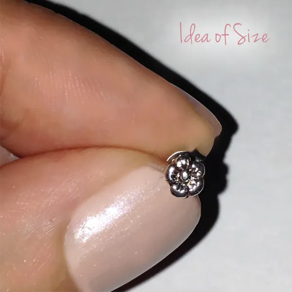 Silver Flower Stud Earrings