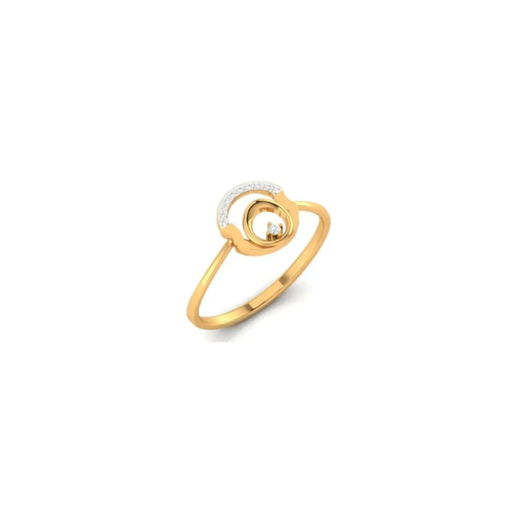 Silver Yellow Gold Adjustable Fusion Geometric Circles Ring For Woman