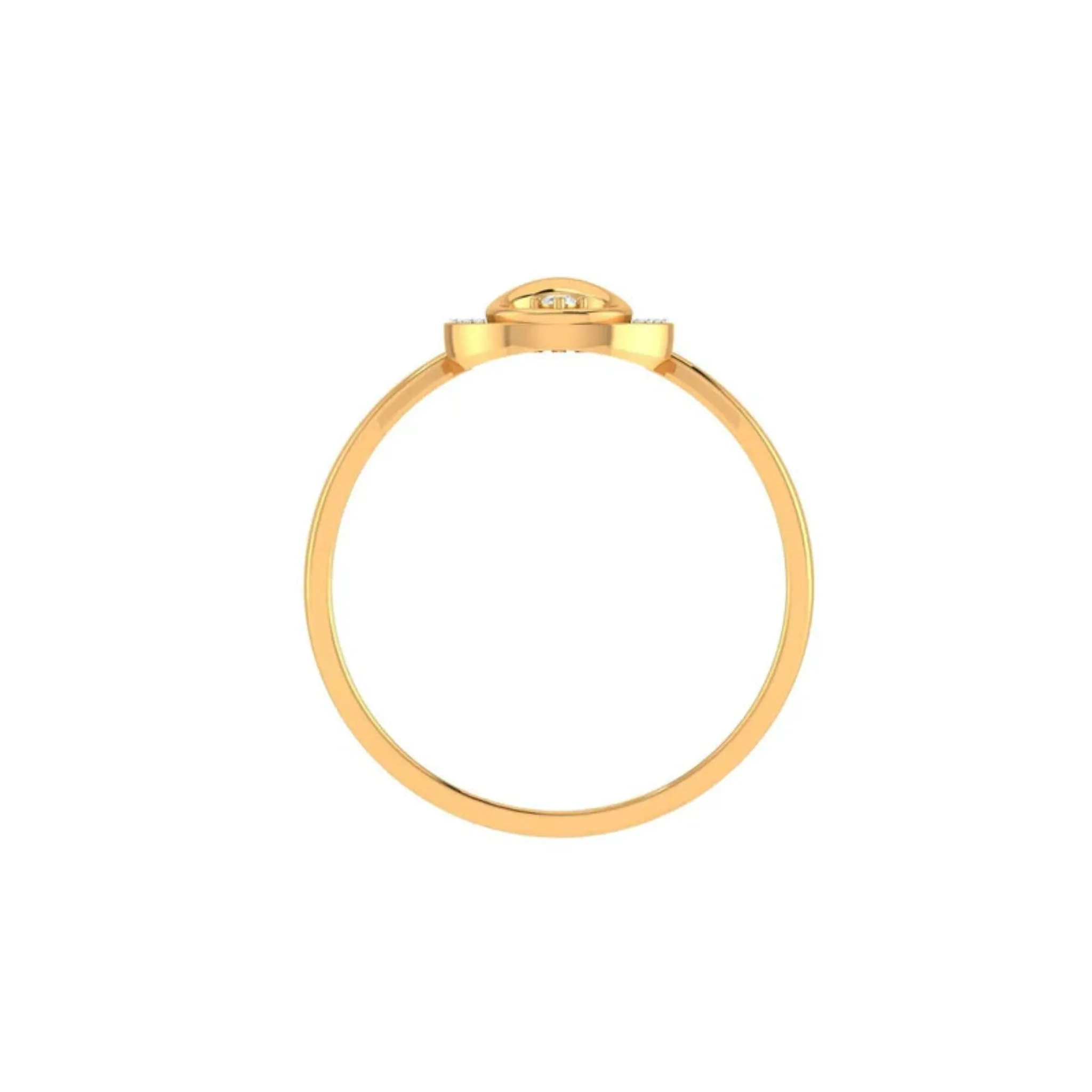 Silver Yellow Gold Adjustable Fusion Geometric Circles Ring For Woman