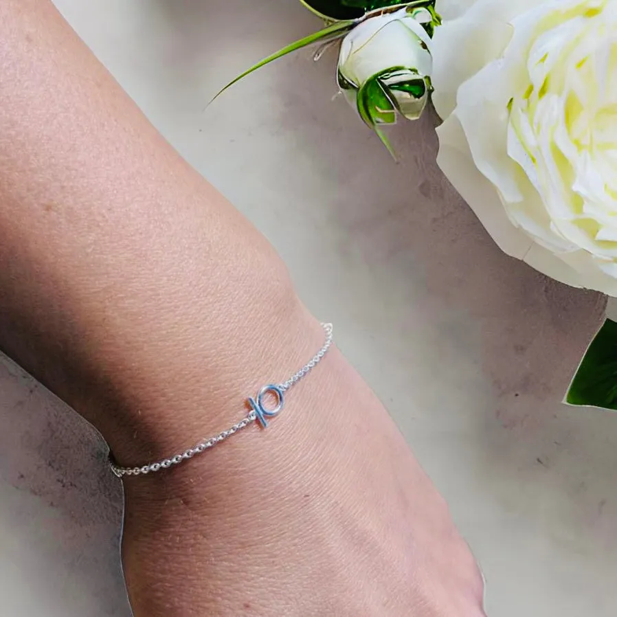 Sterling Silver Circle & Bar Bracelet