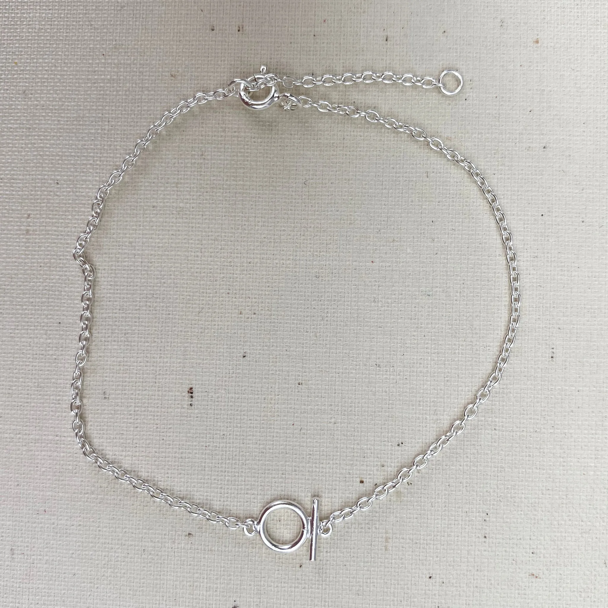 Sterling Silver Circle & Bar Bracelet