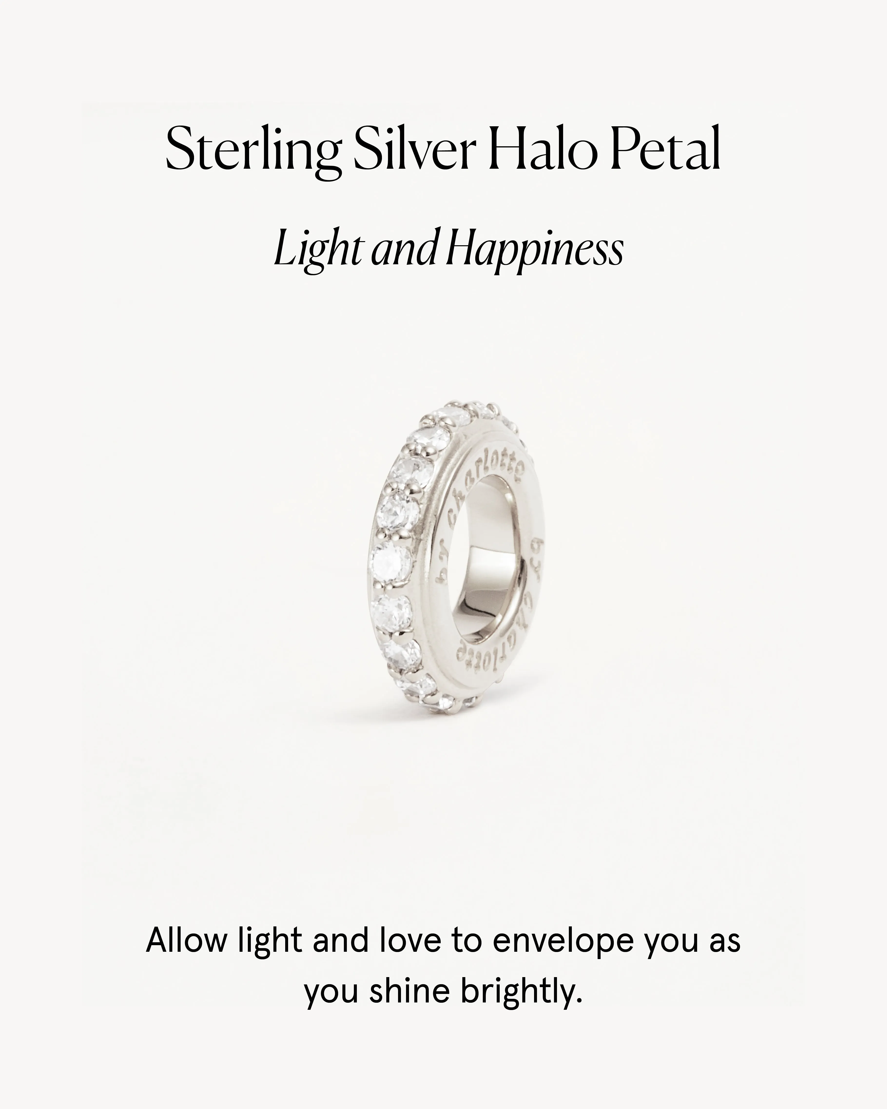 Sterling Silver Halo Petal Charm