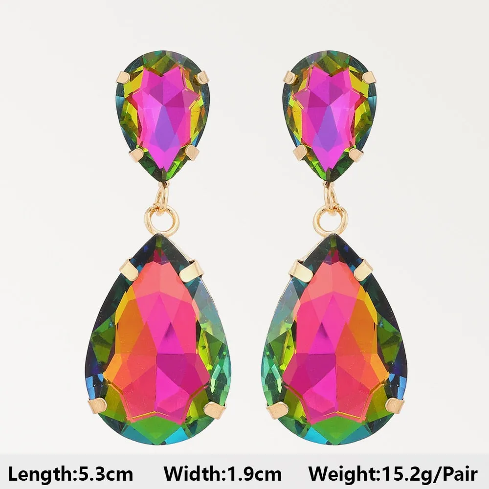 Summer Beach Beads Crystal Earrings