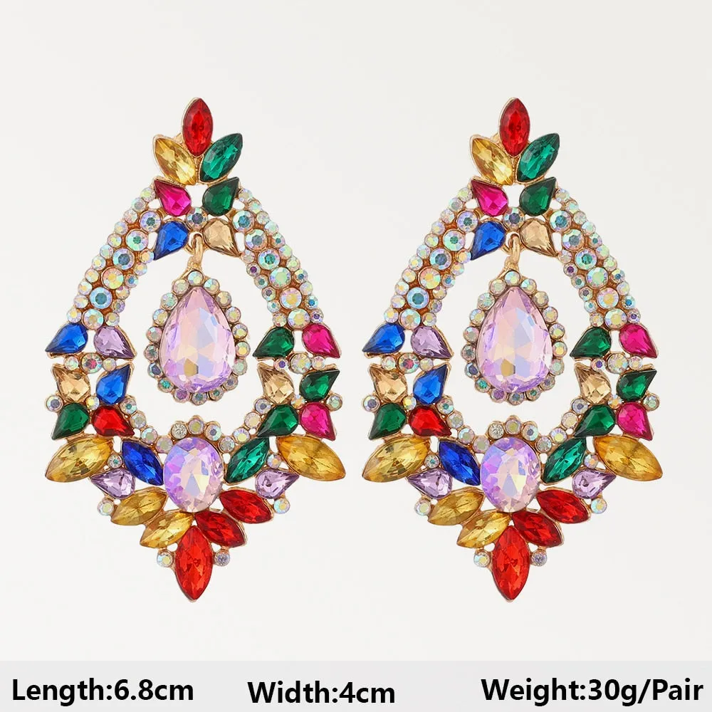 Summer Beach Beads Crystal Earrings