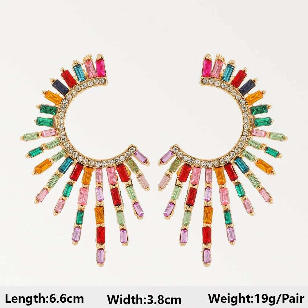 Summer Beach Beads Crystal Earrings
