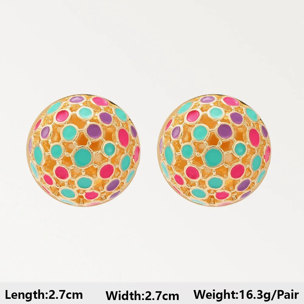 Summer Beach Beads Crystal Earrings