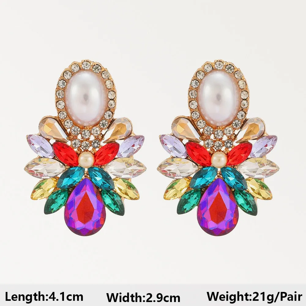 Summer Beach Beads Crystal Earrings