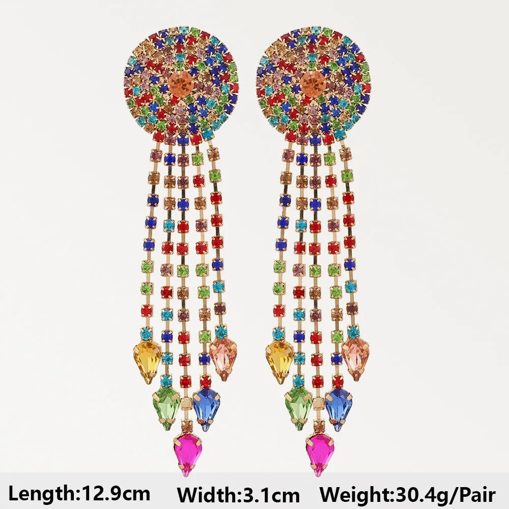 Summer Beach Beads Crystal Earrings