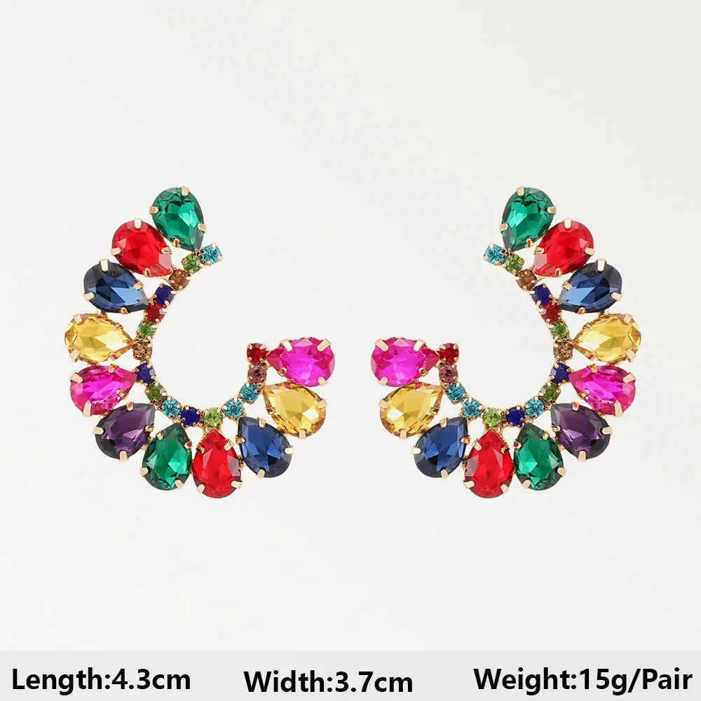 Summer Beach Beads Crystal Earrings