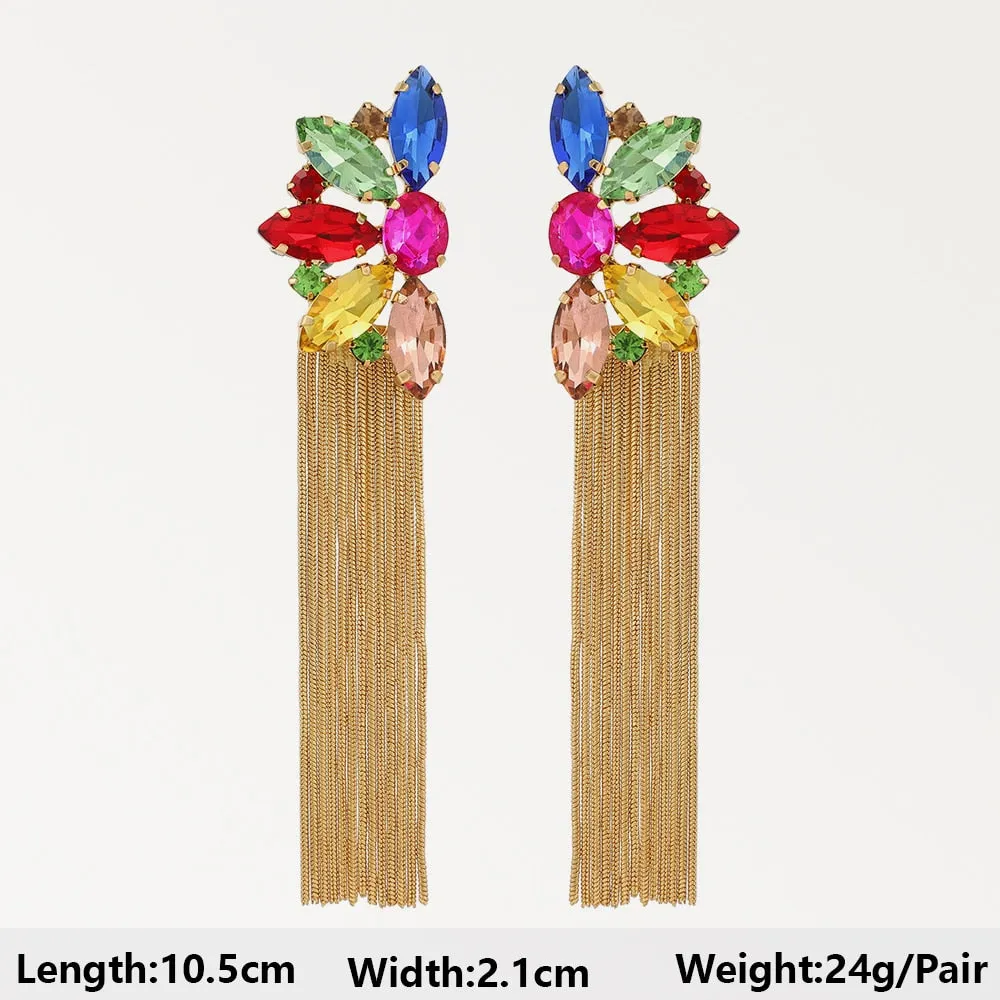 Summer Beach Beads Crystal Earrings