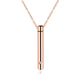 Titanium Steel Jewelry Urn Necklace In Memory of A Loved One Creative Openable Stainless Steel Perfume Bottle Pendant