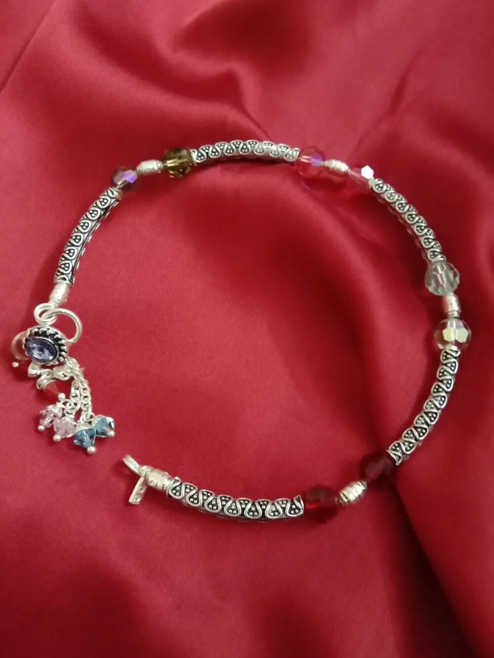 Tribal Silver Anklets